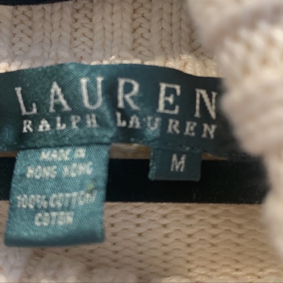 Lauren by Ralph Lauren cream turtleneck sweater - Picture 4 of 6